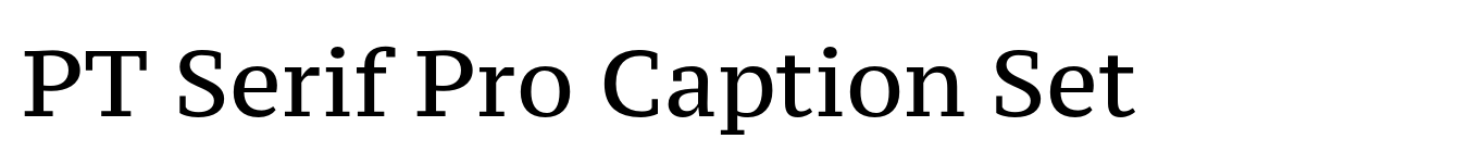 PT Serif Pro Caption Set